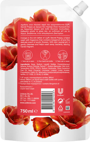 Lux Secret Poppy Nachfüllung Flüssige Seife 750ml
