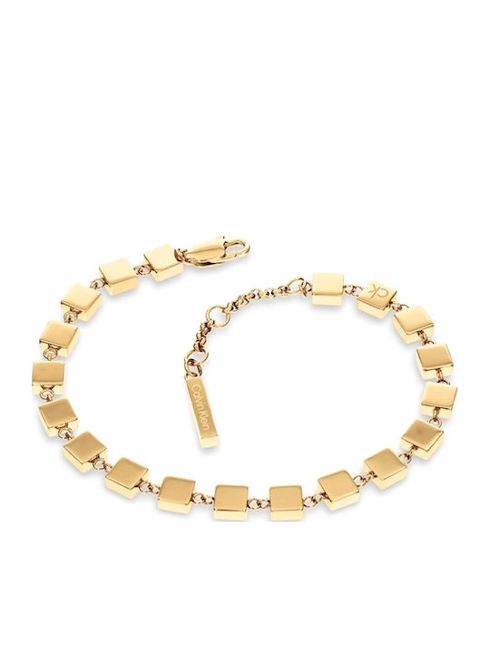 Calvin Klein Women's Bracelet from Gold Plated Steel 17cm
