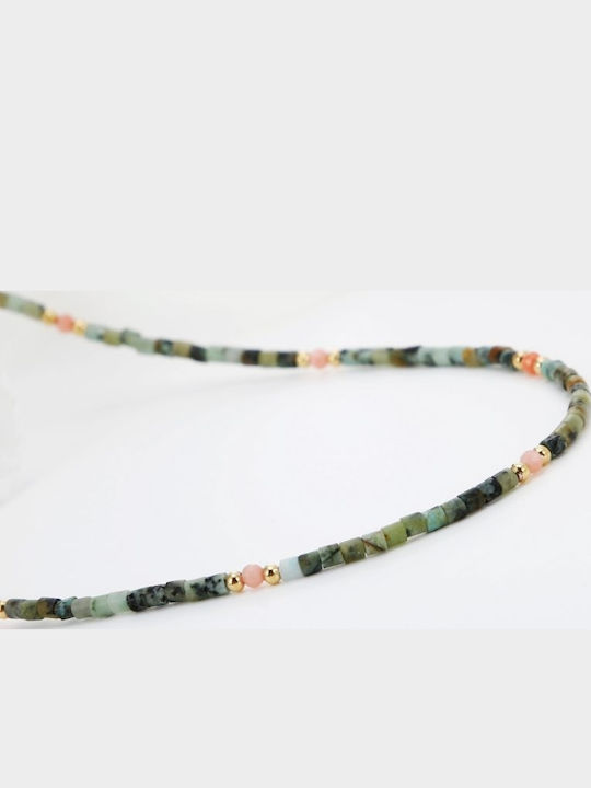 Ezera Choker Talisman Placat Cu Aur