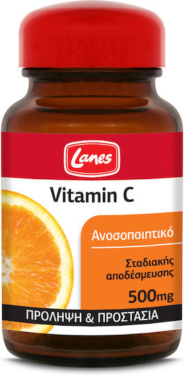 Lanes Vitamin C Vitamin for Immune System Boost, the Skin & Antioxidant Action 500mg 30 Tablets