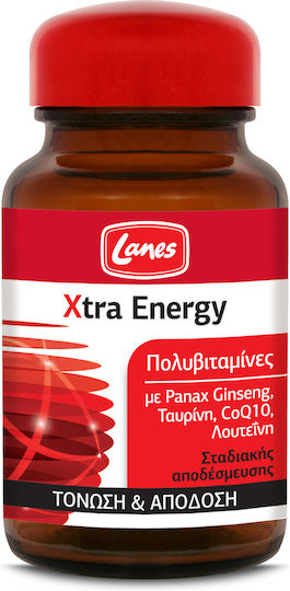 Lanes Xtra Energy Πολυβιταμίνη για Ενέργεια 30 ταμπλέτες