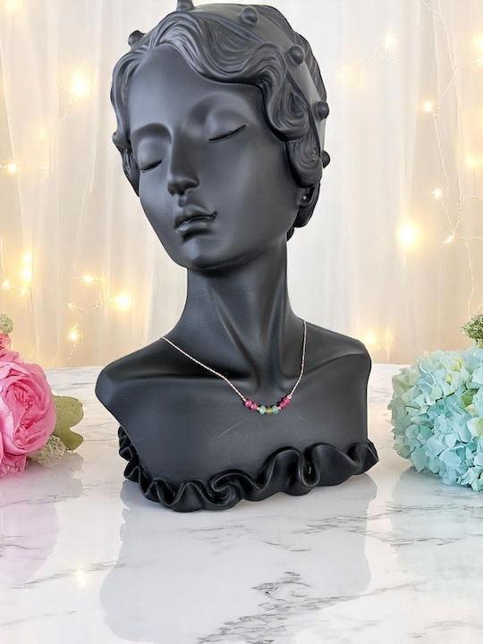 Ezera Choker Din Argint Roz Plăcat Cu Aur