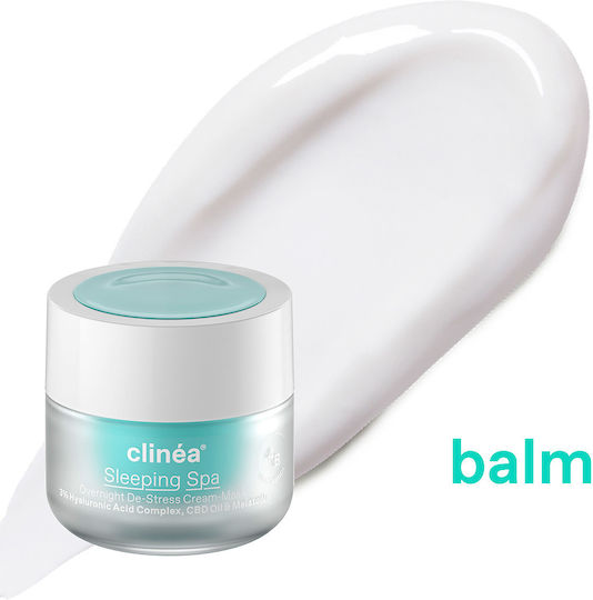 Clinea Sleeping Spa Cream-Mask Light Moisturizing Night Face Cream with Hyaluronic Acid & Prebiotics 50ml