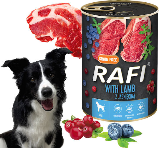Rafi Hrana Umedă Pentru Câini Dietetică Cu Miel Fără Cereale 12x400gr