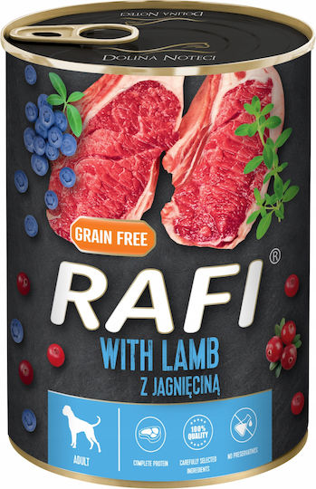 Rafi Hrana Umedă Pentru Câini Dietetică Cu Miel Fără Cereale 12x400gr