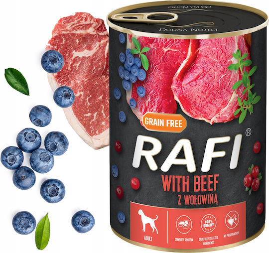 Rafi Hrana Umedă Pentru Câini Dietetică cu Miel și Carne de Vită Fără Cereale 12x400gr