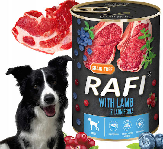 Rafi Hrana Umedă Pentru Câini Dietetică Cu Miel Fără Cereale 12x400gr
