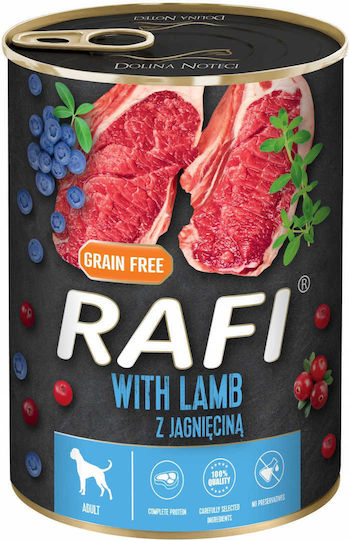Rafi Hrana Umedă Pentru Câini Dietetică Cu Miel Fără Cereale 12x400gr