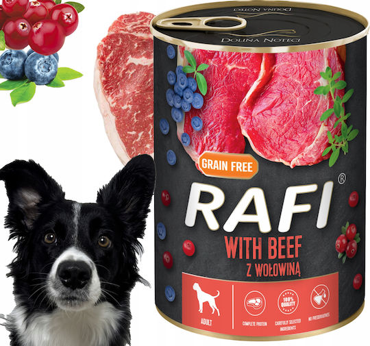 Rafi Nasses Hundefutter Dose Diät mit Rindfleisch ohne Getreide 6x400gr