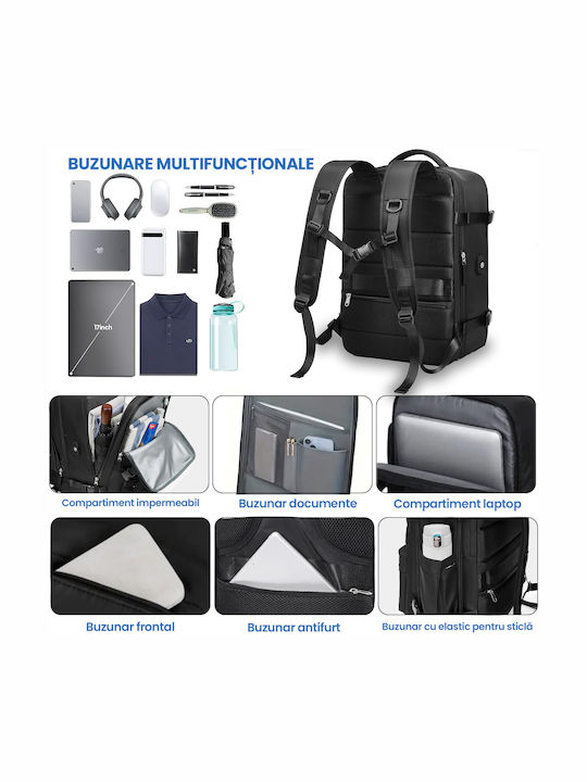 Quasar Expandable Carry-on Αδιάβροχο 36lt Μαύρο