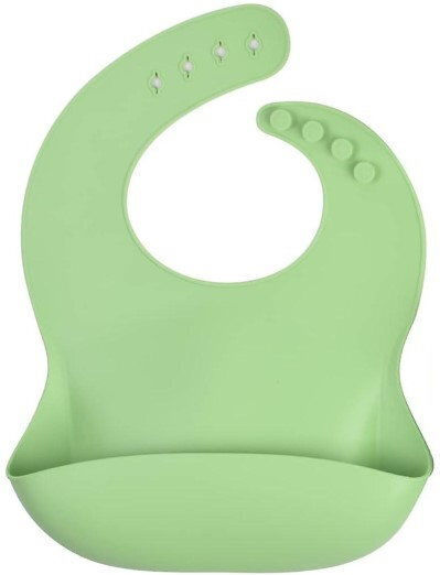 Set de Hrană din Silicon cu Bază Antiderapantă Verde 4 Buc pentru 6+ Luni
