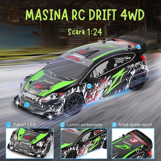 Τηλεκατευθυνόμενο Αυτοκίνητο Drift 4WD Πράσινο