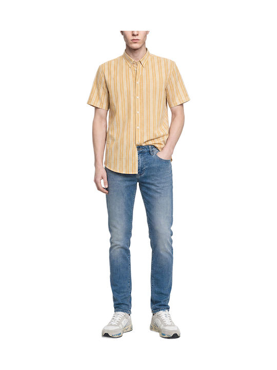 Pantaloni de Blugi pentru Bărbați cu Fit Skinny Albastru