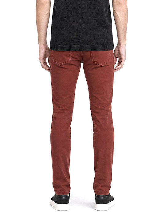 Gabba Jones K2666 Pantaloni Chino Elastic în Slim Fit Roșu