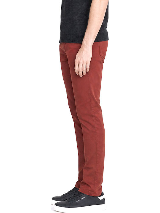 Jones K2666 Herrenhosen Chinos Elastisch in Schlank Passform Rot
