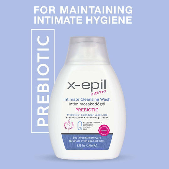 x-epil Gel Intim pentru Curățarea Zonei Sensibile cu Prebiotice 250ml