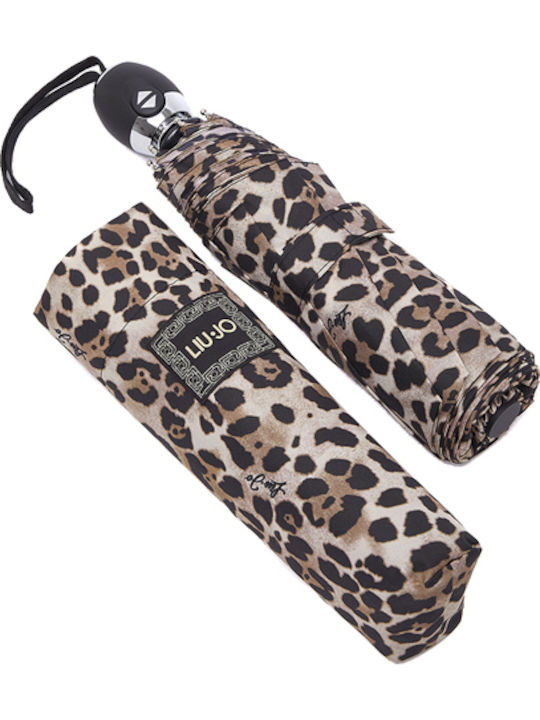 Liu Jo Automatic Compact Brown Umbrella