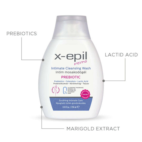 x-epil Gel Intim pentru Curățarea Zonei Sensibile cu Prebiotice 250ml
