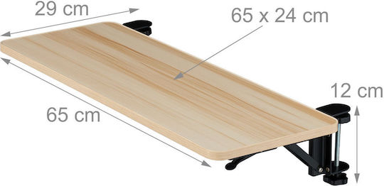 Relaxdays Suport de birou pentru tastatură maro 10051167_695