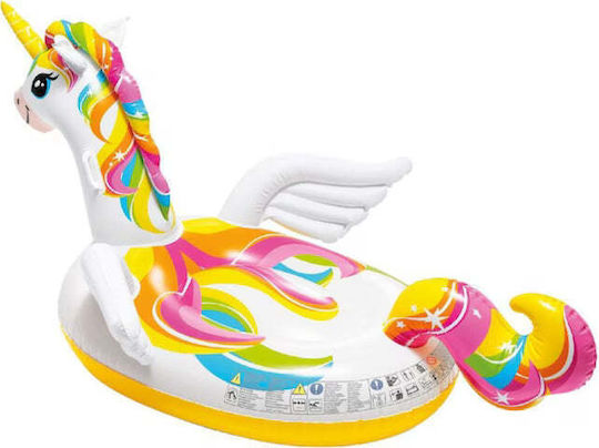 Saltea Gonflabilă Unicorn De Călărit 226 X 173 X 97 Cm Plutitor Pentru Piscină Ideal Pentru Plajă Piscină Albă