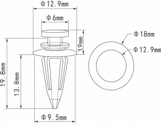 Epcrc2417 Mounting Clips 10 Pcs