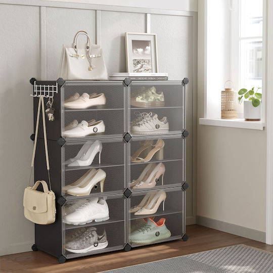 Songmics Kunststoff Schuhorganisator 32x40x30cm