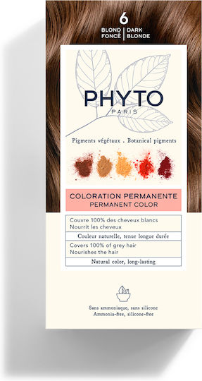 Phyto Phytocolor Боя За Коса Без Амоняк 6.0 Тъмно Рус 50ml