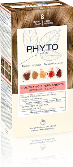 Phyto Phytocolor Боя за Коса Без Амоняк 8.0 Светло Русо 50ml