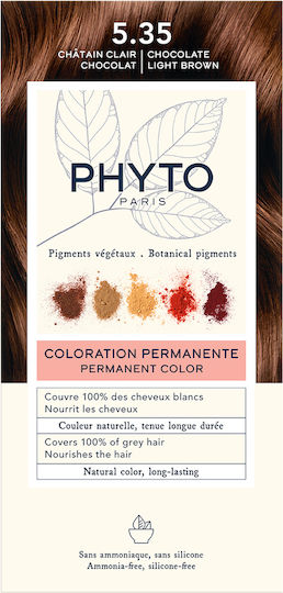 Phyto Phytocolor Βαφή Μαλλιών Χωρίς Αμμωνία Νο5.35 Chocolate Light Brown 50ml