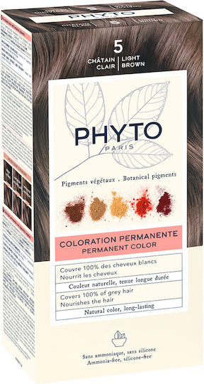 Phyto Phytocolor Vopsea de Păr Fără Amoniac 5.0 Castaniu Deschis 50ml