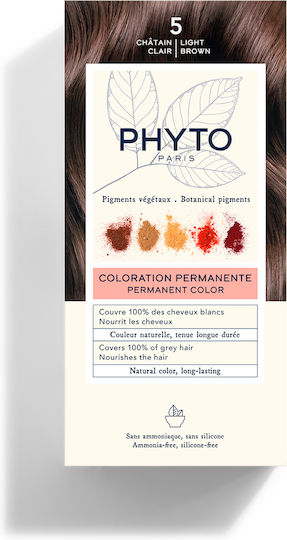 Phyto Phytocolor Vopsea de Păr Fără Amoniac 5.0 Castaniu Deschis 50ml