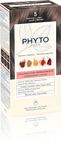 Phyto Phytocolor Vopsea de Păr Fără Amoniac 5.0 Castaniu Deschis 50ml