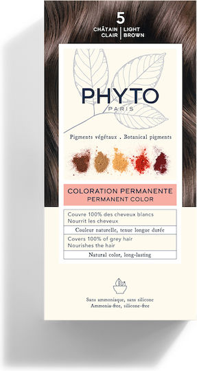 Phyto Phytocolor Vopsea de Păr Fără Amoniac 5.0 Castaniu Deschis 50ml