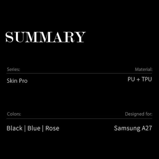 Dux Ducis Skin Pro Series Book Synthetic Leather / Silicone Pink (Galaxy A27)