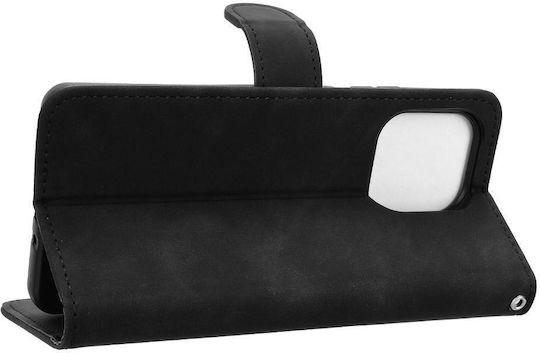Leather / Silicone Black Wallet (Moto G86 Power)