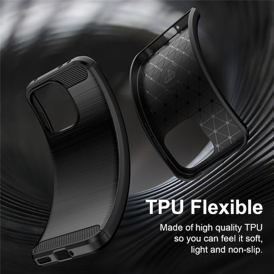 Techsuit Carbon Rückseitenhülle Silikon / Kunststoff Blau (OnePlus Nord 6)