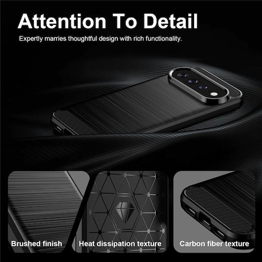 Techsuit Carbon Back Cover Din Silicon / Plastic Negru (Google Pixel 11)