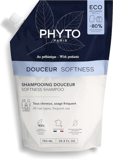 Phyto Douceur Softness Refill Σαμπουάν Ενυδάτωσης & Λάμψης 750ml