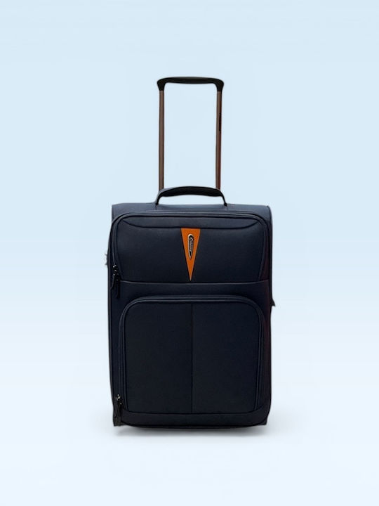 Diplomat Venice Reisekoffer Kabine Stoff Blau mit 2 Räder Höhe 55cm