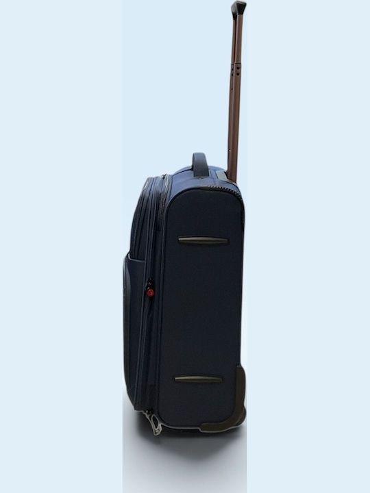 Diplomat Venice Reisekoffer Kabine Stoff Blau mit 2 Räder Höhe 55cm
