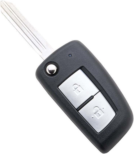 Techstar Husa Pentru Chei Auto Tip Pliabil Cu 2 Butoane Compatibil Nissan Juke Micra Qashqai X-trail Pulsar – Lama Nsn14