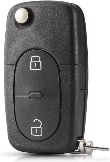 Techstar Husa Pentru Chei Auto Cu 2 Butoane Compatibil Vw Golf Mk4 Passat B5 Bora 1998–2001 Lama Hu66 Baterie Cr1620