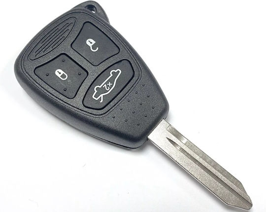 Techstar Калъф За Ключ 3 Бутона Крайслър 300c Додж Джип Съвместим Cy24 Blade 2005–2008