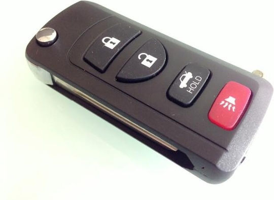 Techstar Husă Pentru Chei Auto Infiniti Fx35 2003-2009 Qx4 Nissan Murano 4 Butoane Tip Cuțit Flip