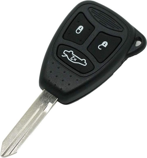 Techstar Калъф За Ключ 3 Бутона Крайслър 300c Додж Джип Съвместим Cy24 Blade 2005–2008