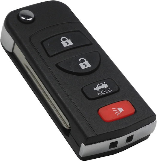 Techstar Husă Pentru Chei Auto Infiniti Fx35 2003-2009 Qx4 Nissan Murano 4 Butoane Tip Cuțit Flip