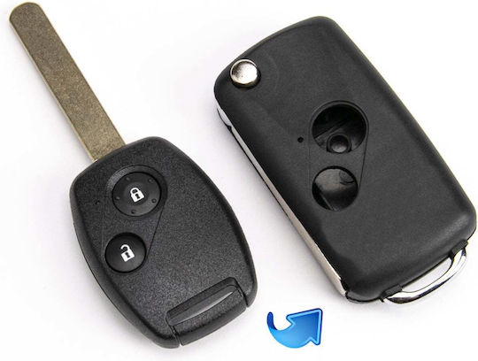 Techstar Husă Pentru Chei Auto Tip Flip Transformer 2 Butoane Honda Accord Civic Jazz Cr-v Compatibil Upgrade Hon66