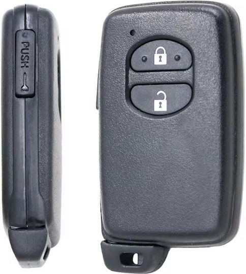 Techstar 2-button Car Key Case Compatible Toyota Prius Xw30 2009–2012 – Proximity Toy40 Blade