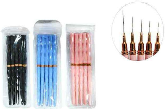 Nail Art Brush Set Fine Tip 5 Pieces – Nail Art Brush Set 5pcs