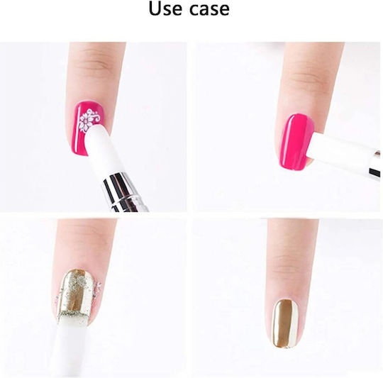 Nail Art 4D Silicone Double Sided Brushes 5 Pcs